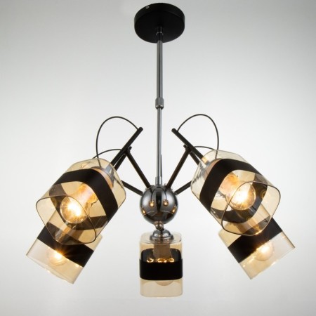 Svetogor chandelier "Morning" 5x60W E27 black-1