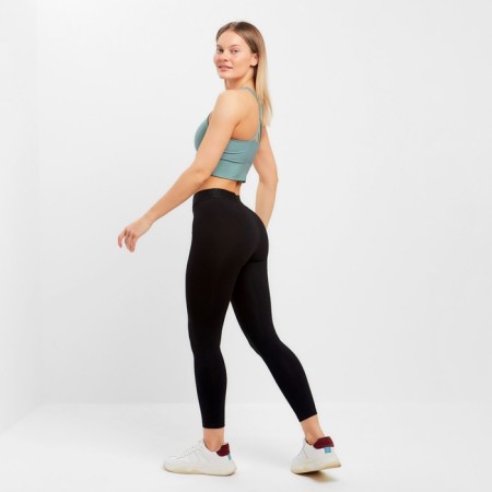 Female sports leggings, black color, size 48-10