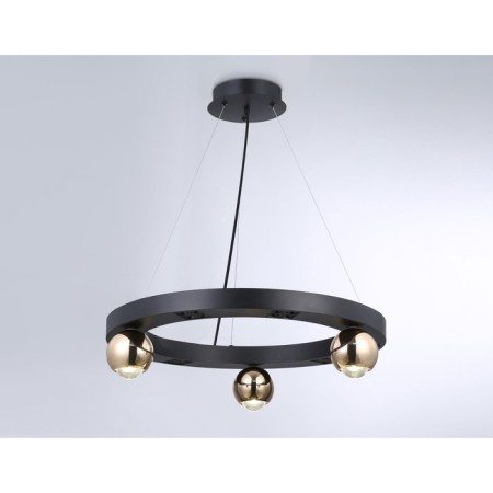 LED LED SCREED AMBRELLA LIGHT, LINTECH, FL5961, LED, 32 W, 2400LUM, 4200K, black color, gold-2