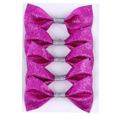 New Year's decor for the Christmas tree "Bows" set of 5 pcs., Mix color-3