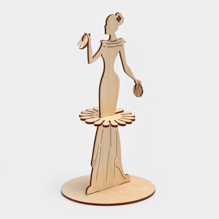 Wooden napkin "Statnoy", with a tea holder, 25 × 13 × 13 cm-2
