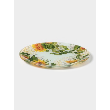 Dining plate "Sunflower", d = 25 cm, glass, drawing-1
