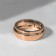 Ring "rotation", white color in gold, 17 size