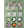 Multifunctional kitchen combine "Lasi", 4 nozzles, brush, green color