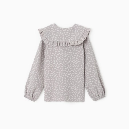 Рубашка для девочки из фланели KAFTAN размер 32 (110-116 см), серый-7