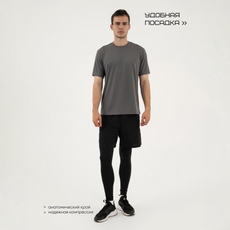 Male T -shirt, basic, size m (48), color gray color-1