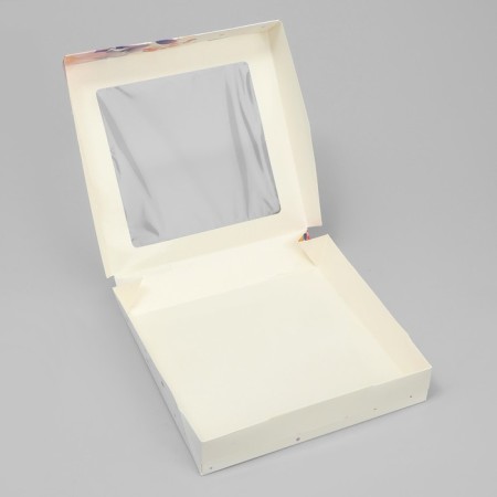 Confectionery packaging, box with lamination "Flowers", 20 x 20 x 4 cm-1