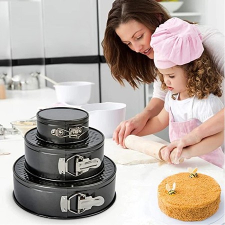 The form for baking the share "Elin. Circle ", d = 26 cm, removable bottom, anti -stick coating, black color-5