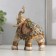 Souvenir Polystone "Elephant in Beige Popone with sapphires" MIX 13.5x11.5x6.5 cm
