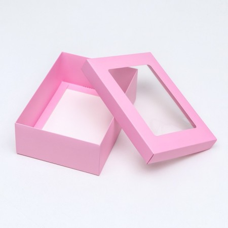Folding box "Pink", with a window 21 x 15 x 7 cm-3