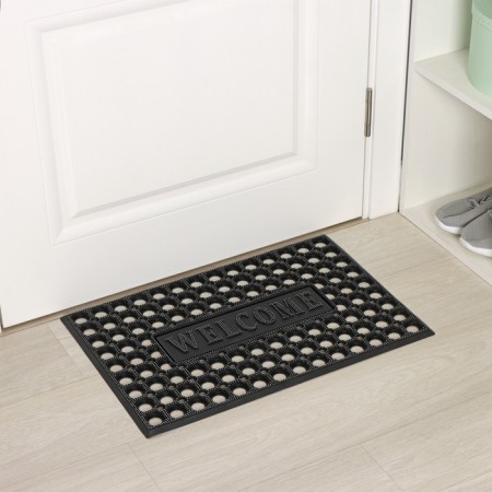 Rug of harassed cellular shares, 39.5 × 59 cm, black color-5