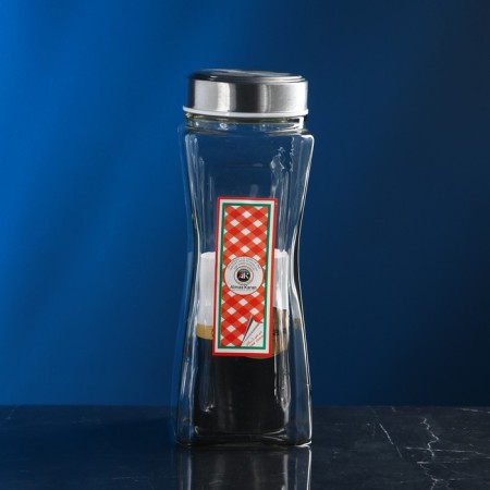 Bank for bulk products "Eiffel", glass, 1.8 l, Iran