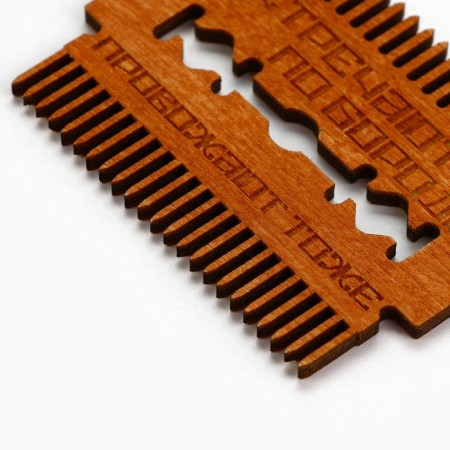 A comb for a beard in the envelope “A meet a beard” 7.3 x 5.4cm-5