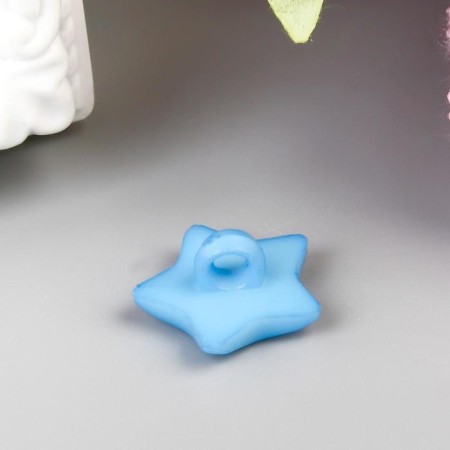 Buttons plastic for creativity on the leg "Color stars" set 40 pcs 1.5x1.5 cm-3