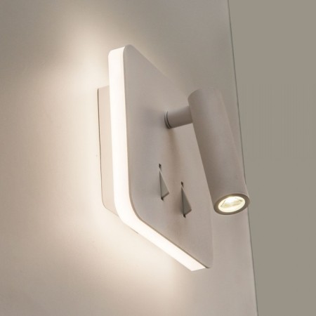 Sconces Citilux "Descart" CL704420, 13x13 cm, 2x3.6W, led, white color-3
