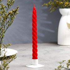 Candle twisted, 2.3x 24.5 cm, 5 hours, 50 g, red