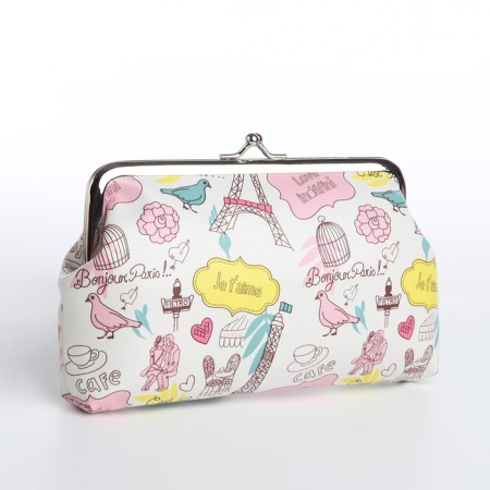 Cosmetic bag on the farmar, white color