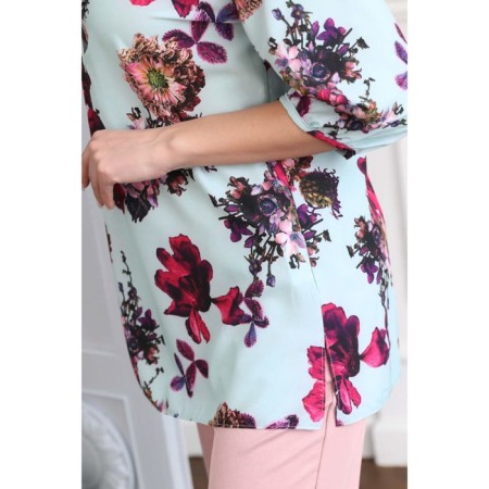 Female blouse, size 42, blue color-5