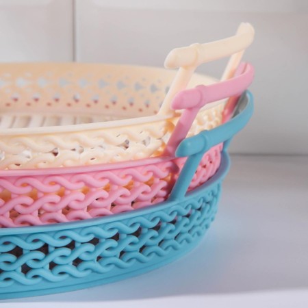 Plastic tray with handles "loops", 22.5 × 6 cm, color mix-3