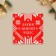 Cards-Mini "Time of Winter Miracles", red knit 7 x 7 cm, New Year