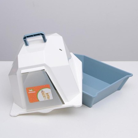 Cata toilet curly closed with a scoop, 54 x 37 x 40 cm, white-gray-8