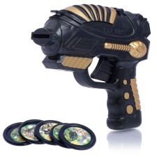 A shooter gun, shoots with discs, MIX's colors