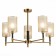 Ceiling EVOLUCE lamp. Sle300302-05. Granze. 5x40 watts, E14, 70x70x45 cm, brass color, black
