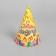 Festive paper cap “Happy birthday”, candles and serpentine