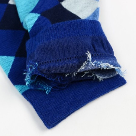 Socks "rhombuses", blue color, size 27-29-2