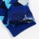 Socks "rhombuses", blue color, size 27-29