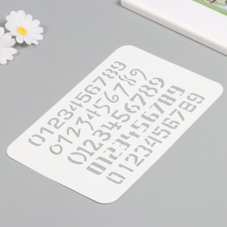 Plastic stencil "numbers", 16x24 cm-1