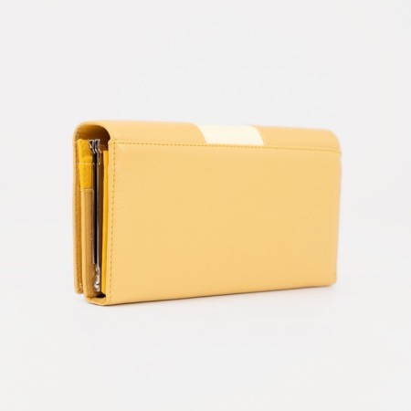 Women's wallet on magnets, yellow color-1