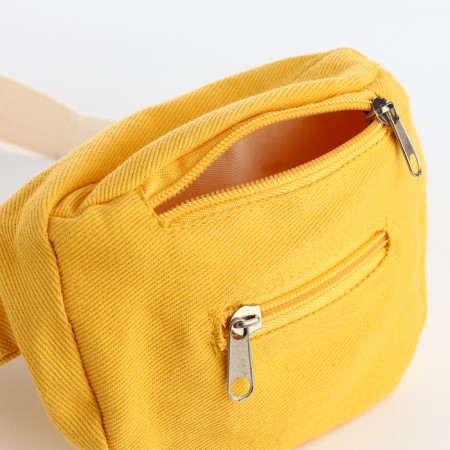 Bag on the belt is unbearable, 14.5*4.5*8.5, departure for molln, n/karm, lining 80, yellow-2