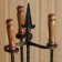 Set for the fireplace "Leon" (poker, scoop, brush), gold