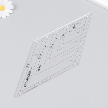 Patchwark ruler plastic 45 ° "rhombus"-1