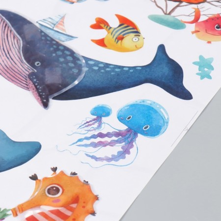 Plastic sticker multi -layer "sea life" mix 60x35 cm-3