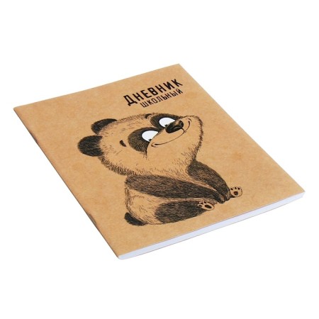 Universal diary for grades 1-11, 48 sheets "Crazy Panda", soft cover, selective UV-fluid, matte lamination-1