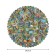 Rainbow stickerbing table, round, Saten, D = 150 cm