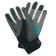 Textile gloves, with suede palms, size 10, gray