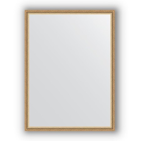 Mirror in the baguette frame - twisted gold 28 mm, 58 x 78 cm, EvoForm