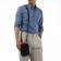 Male bag over the shoulder, Textura, artificial leather, black color