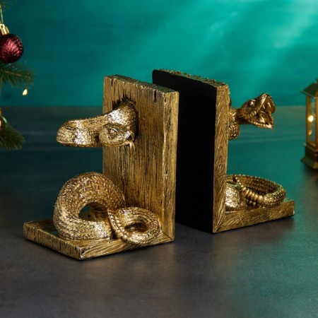 Stopper for the books "Snake" gold 25x12x16cm-1