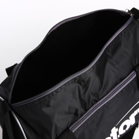 Sports bag with lightning, external pocket, long belt, black/gray color-2