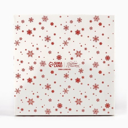 Box for Mussian cakes "Magic New Year", 17.8 x 17.8 x 6.5 cm, New Year-4