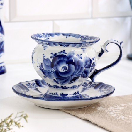 Tea couple "Grace", 300 ml, gzhel