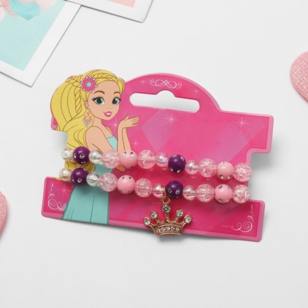 A set of children's bracelets (2 pcs.) "Choselka", royal, color in gold-2