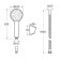 Santek's shower mixer "Nico", with accessories, chrome
