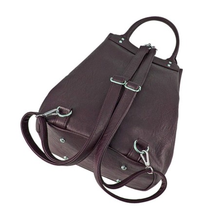 Women's backpack, artificial leather, purple 28x17.5x35 cm-2