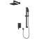 The shower system Rush Thira TR3635-41BLACK, one-leaf, tropical shower, watering can