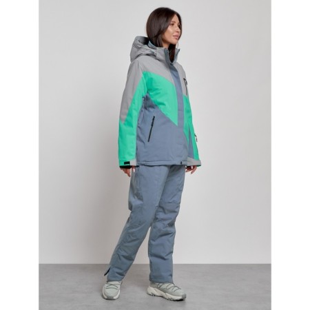 Ski costume is women's winter, size 58, gray color-2